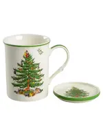 SPODE MUG & COASTER 4 1/8"