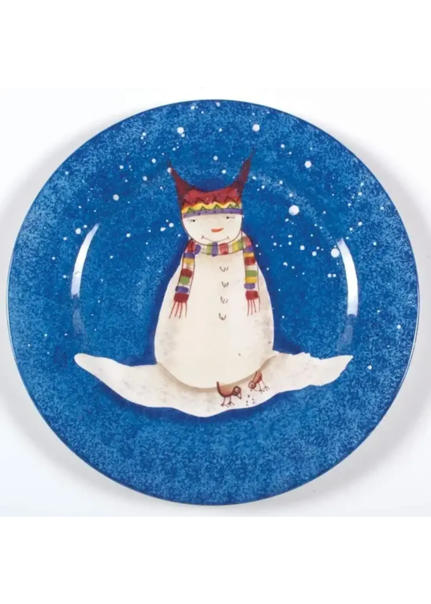 SAKURA SNOWMATES BLUE DINNER PLATE