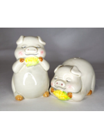 LEFTON PIG EATING CORN SALT & PEPPER SET