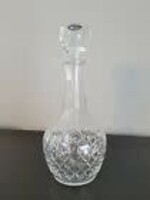 DIAMOND ETCHED CRYSTAL DECANTER 11"