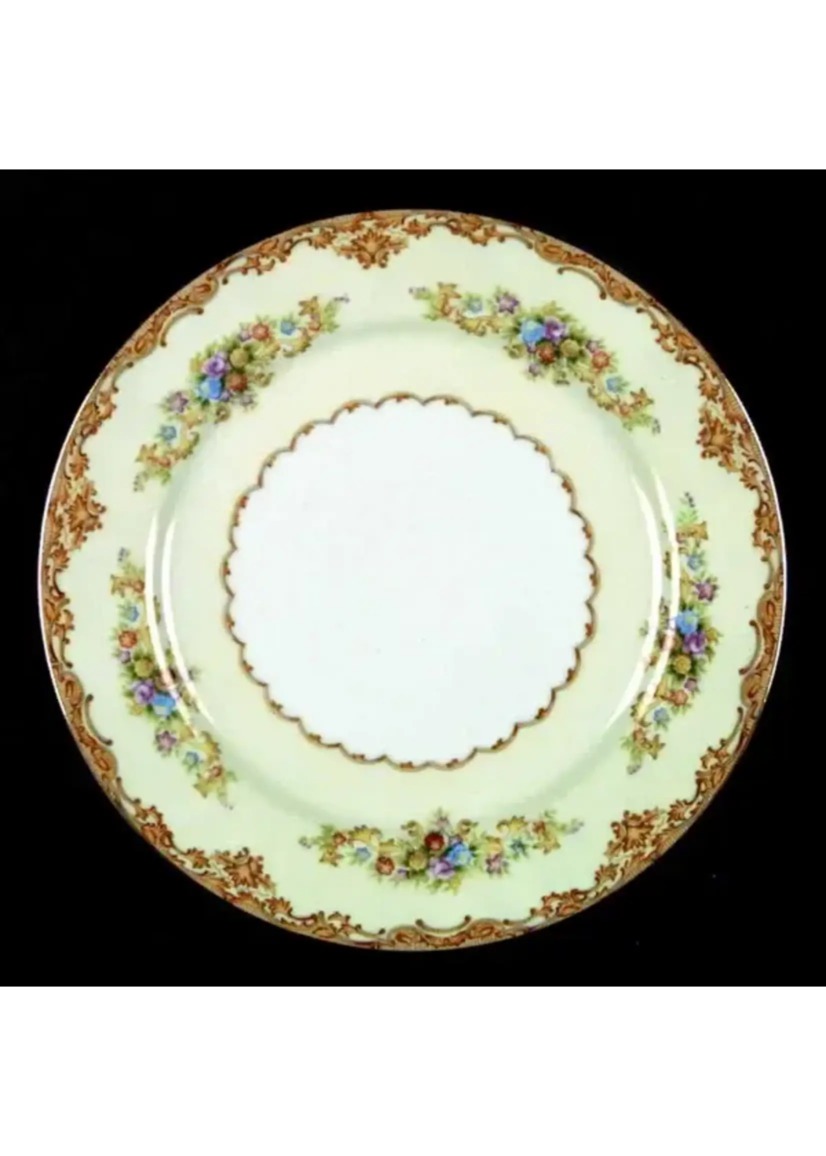 JYOTO JYOTO GOLD RUST FLORAL DINNER PLATE