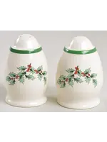 SPODE CHRISTMAS TREE (GREEN OR RED TRIM) SALT & PEPPER