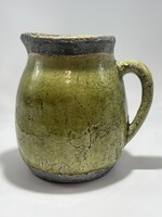 ART STUDIO PITCHER GREEN CRACKLE