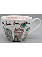 PORTOBELLO BY DESIGN MERRY CHRISTMAS MUG SANTA'S SLEIGH HO-HO-HO