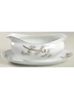 FASHION MANOR PINEDALE GRAVY BOAT W/ATTACHED UNDERPLATE