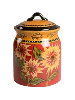 PIER 1 SUNFLOWER COOKIE JAR 9"