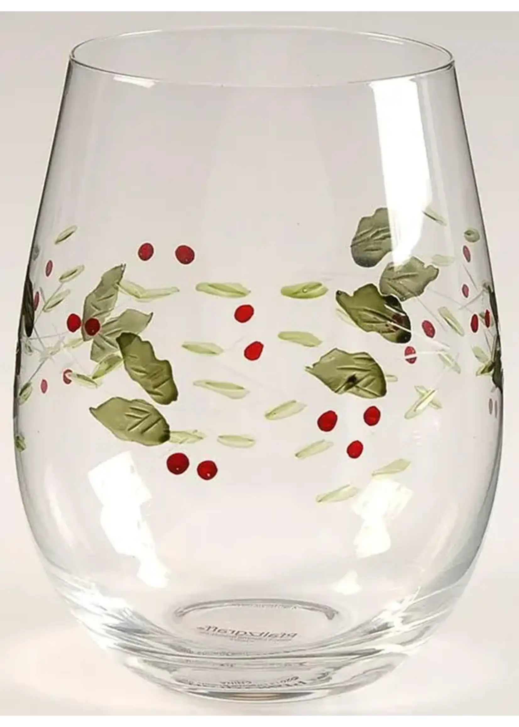 WINTERBERRY WINE STEMLESS  4 7/8"