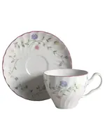 JOHNSON BROTHERS SUMMER CHINTZ FLAT CUP AND SAUCER SET