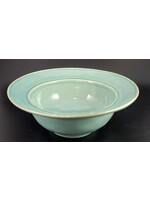 POTTERY BARN CAMBRIA-TURQUOISE RIM SOUP BOWL 7 1/2"