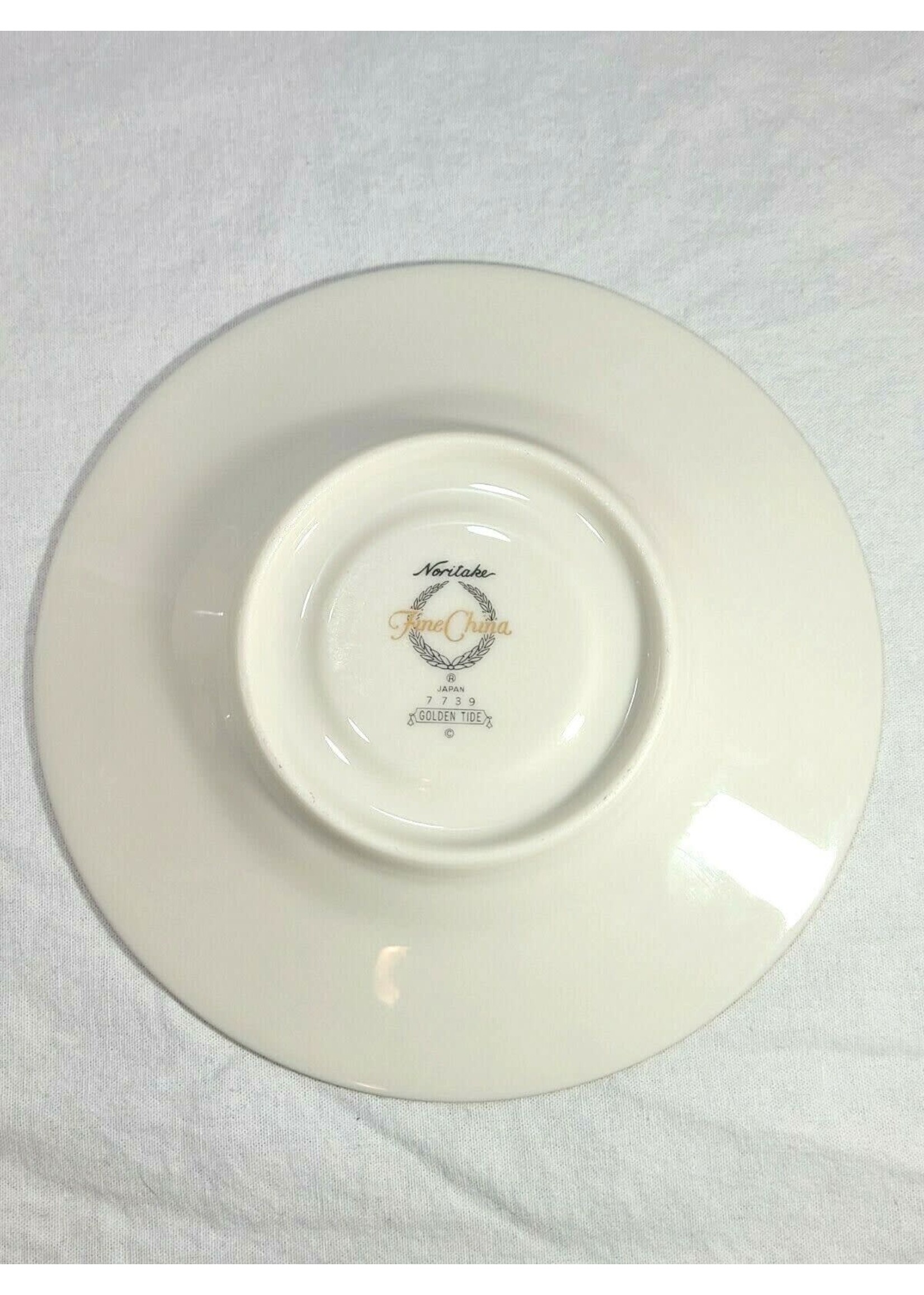 NORITAKE NORITAKE GOLDEN TIDE CUP & SAUCER SET 3 1/8"