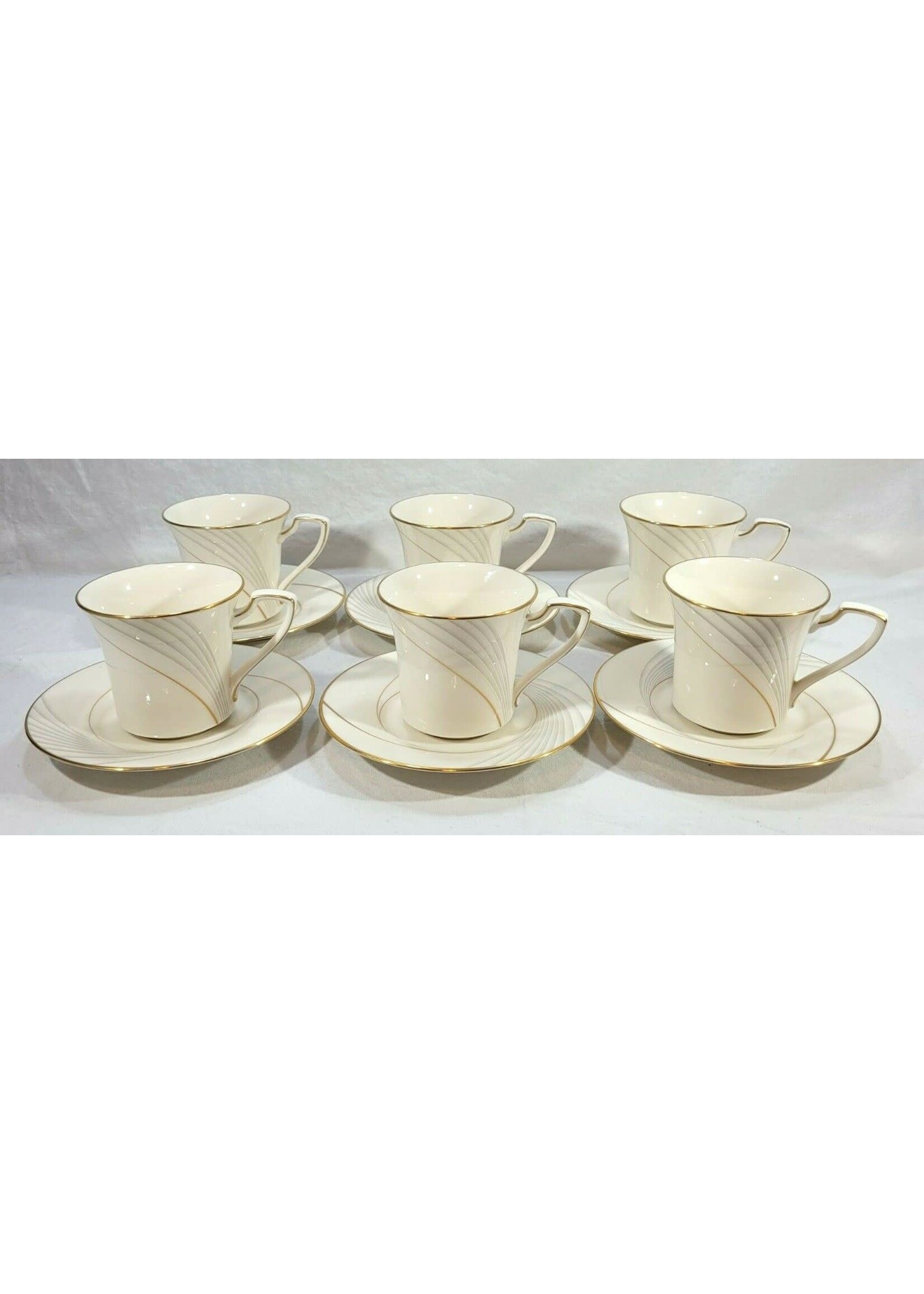 NORITAKE NORITAKE GOLDEN TIDE CUP & SAUCER SET 3 1/8"