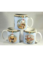 CHRISTMAS WOODLAND SANTA MUGS (SET OF 3)