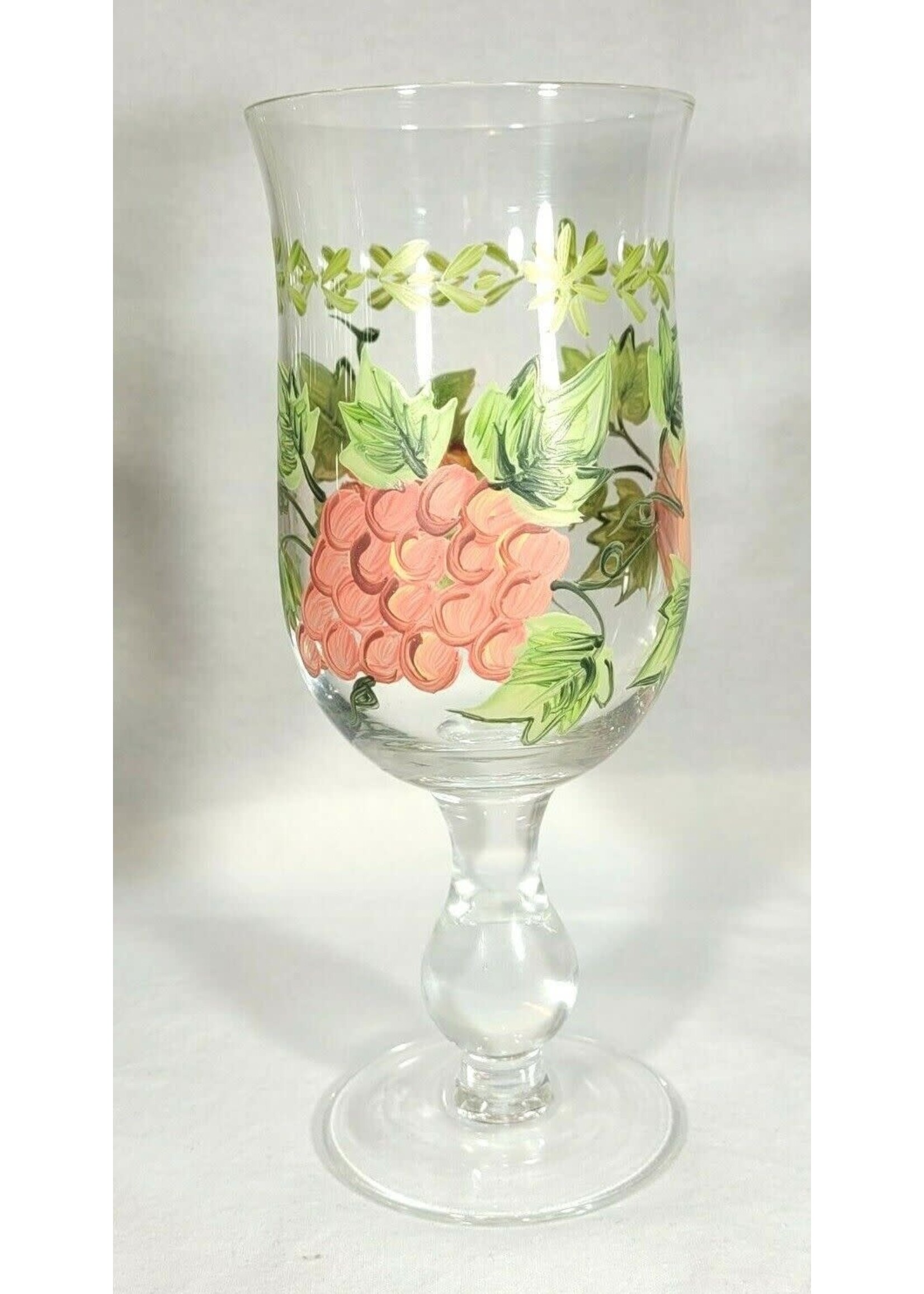 WAVERLY FLORAL MANOR WINE GOBLET 7 7/8"