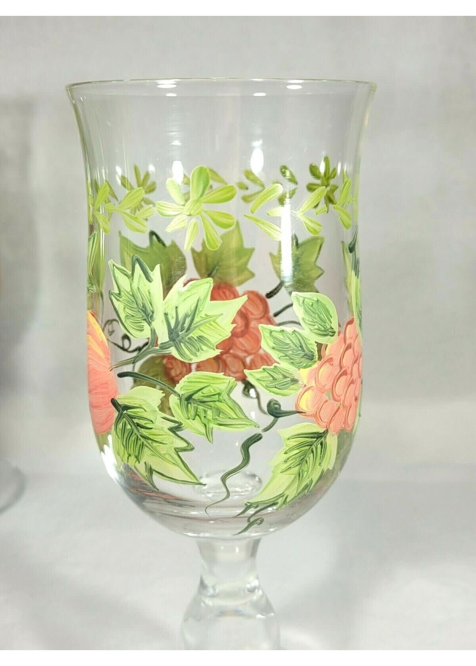 WAVERLY FLORAL MANOR WINE GOBLET 7 7/8"