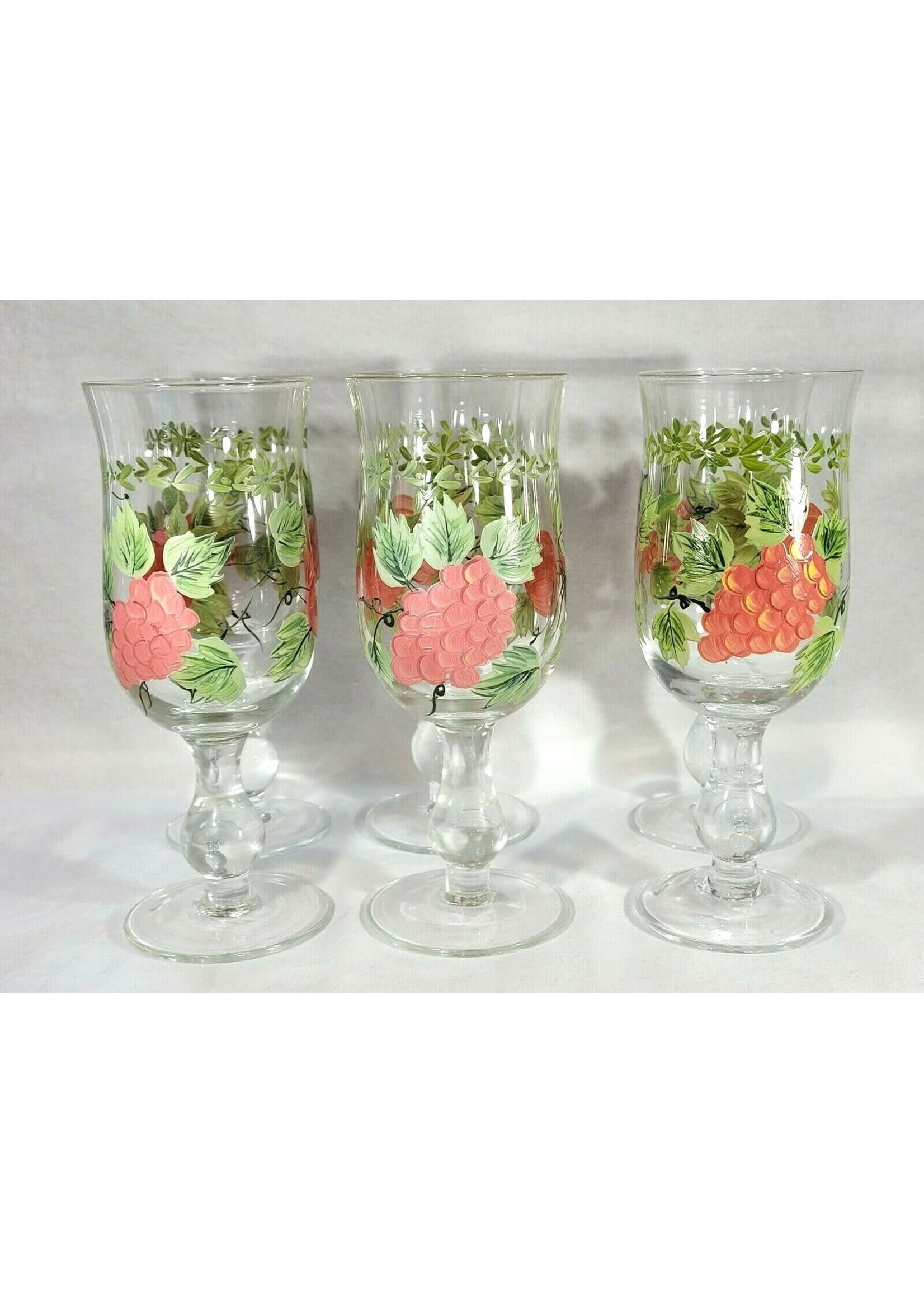 WAVERLY FLORAL MANOR WINE GOBLET 7 7/8"