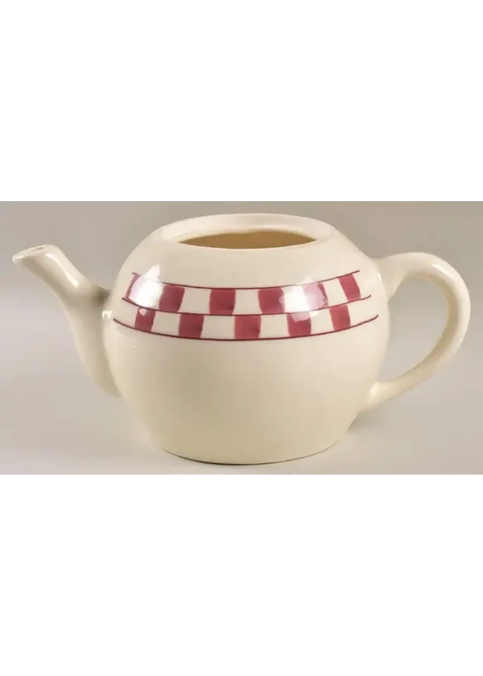 HARTSTONE RED CHECKS TEAPOT NO LID (6 CUPS)