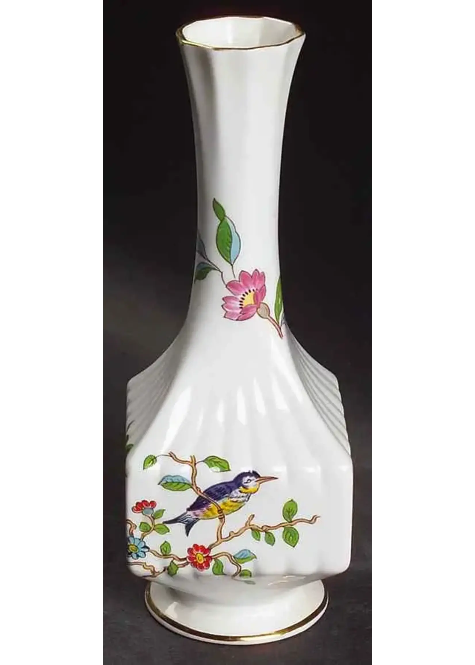 AYNSLEY & SONS,JOHN PEMBROKE (GOLD TRIM) 7" VASE