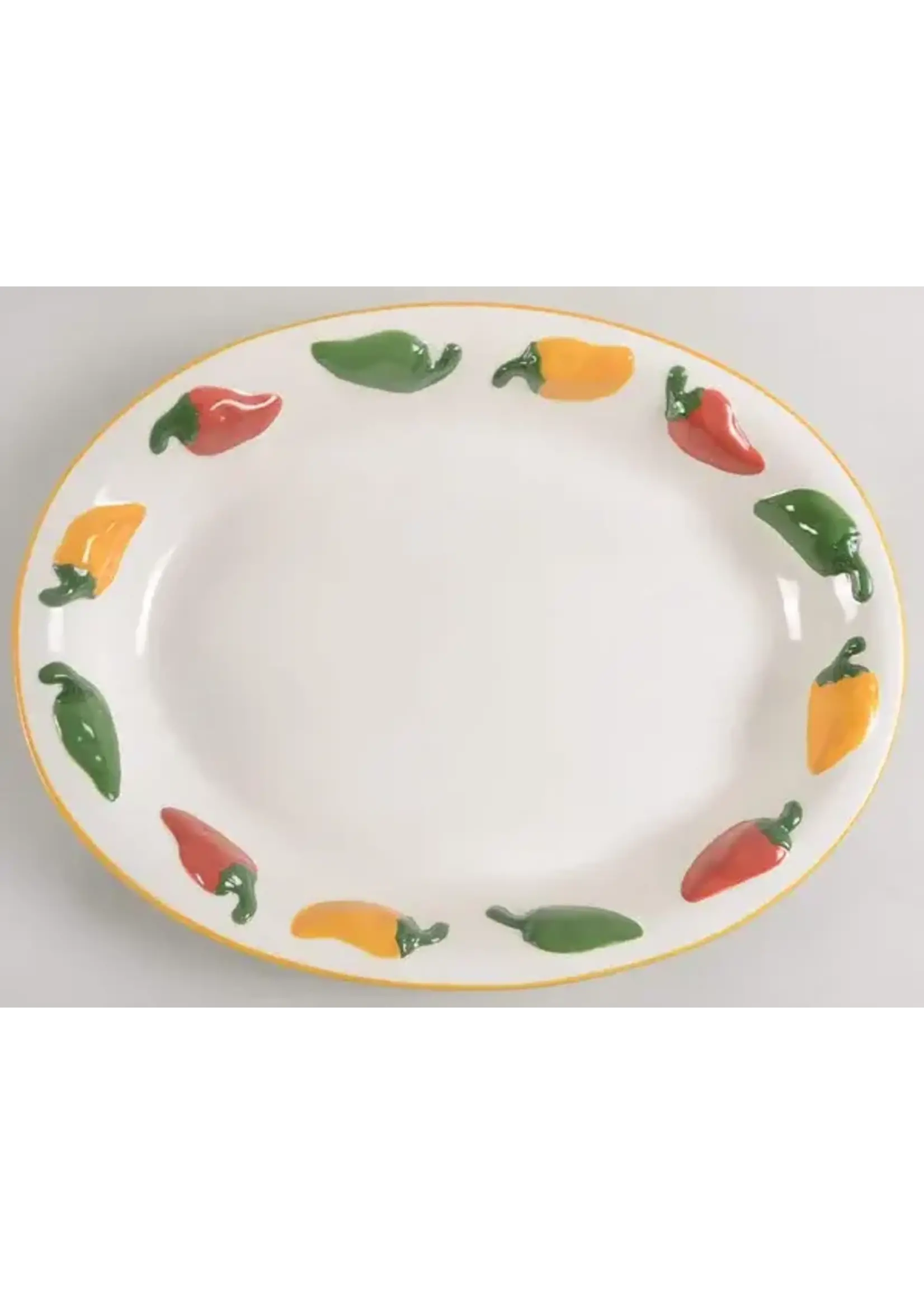 CLAY ART EL PASO CHILI 17" OVAL SERVING PLATTER