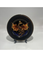 FRANKLIN MINT Dragon Dynasty 24k Gold Rim Fine China Rimmed Salad Plate