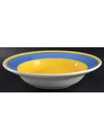 FURIO YELLOW W/BLUE BAND PASTA SERVING BOWL 13"