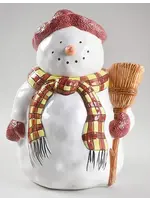 SAKURA SNOWMAN COOKIE JAR RED HAT