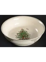 SPODE CHRISTMAS TREE GOLD TRIM ROUND SALAD BOWL 10"