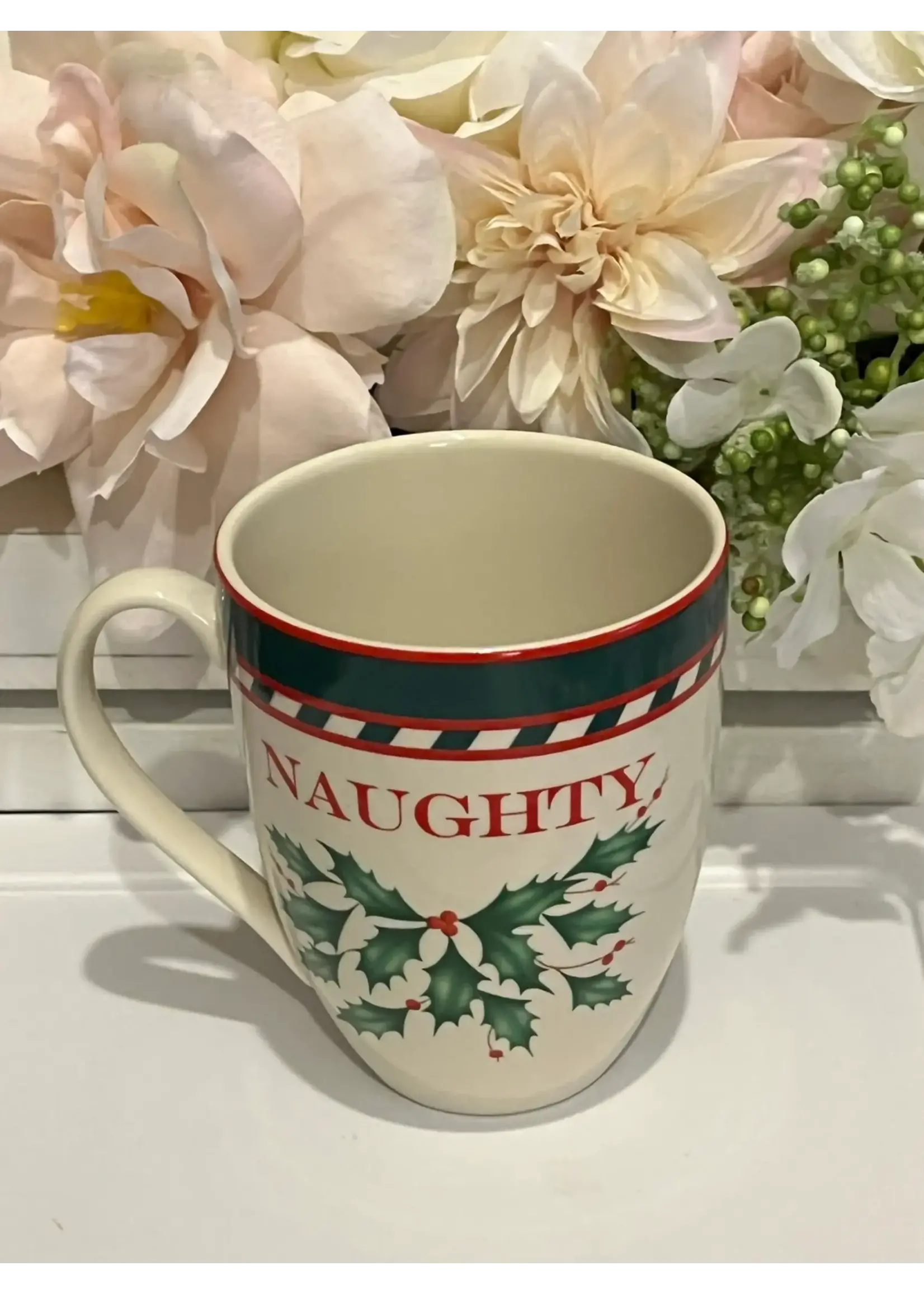 LENOX HOSTING THE HOLIDAYS MUG NAUGHTY