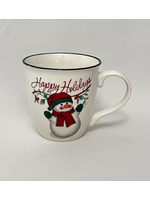 PFALTZGRAFF WINTERBERRY MUG HAPPY HOLIDAYS SNOWMAN