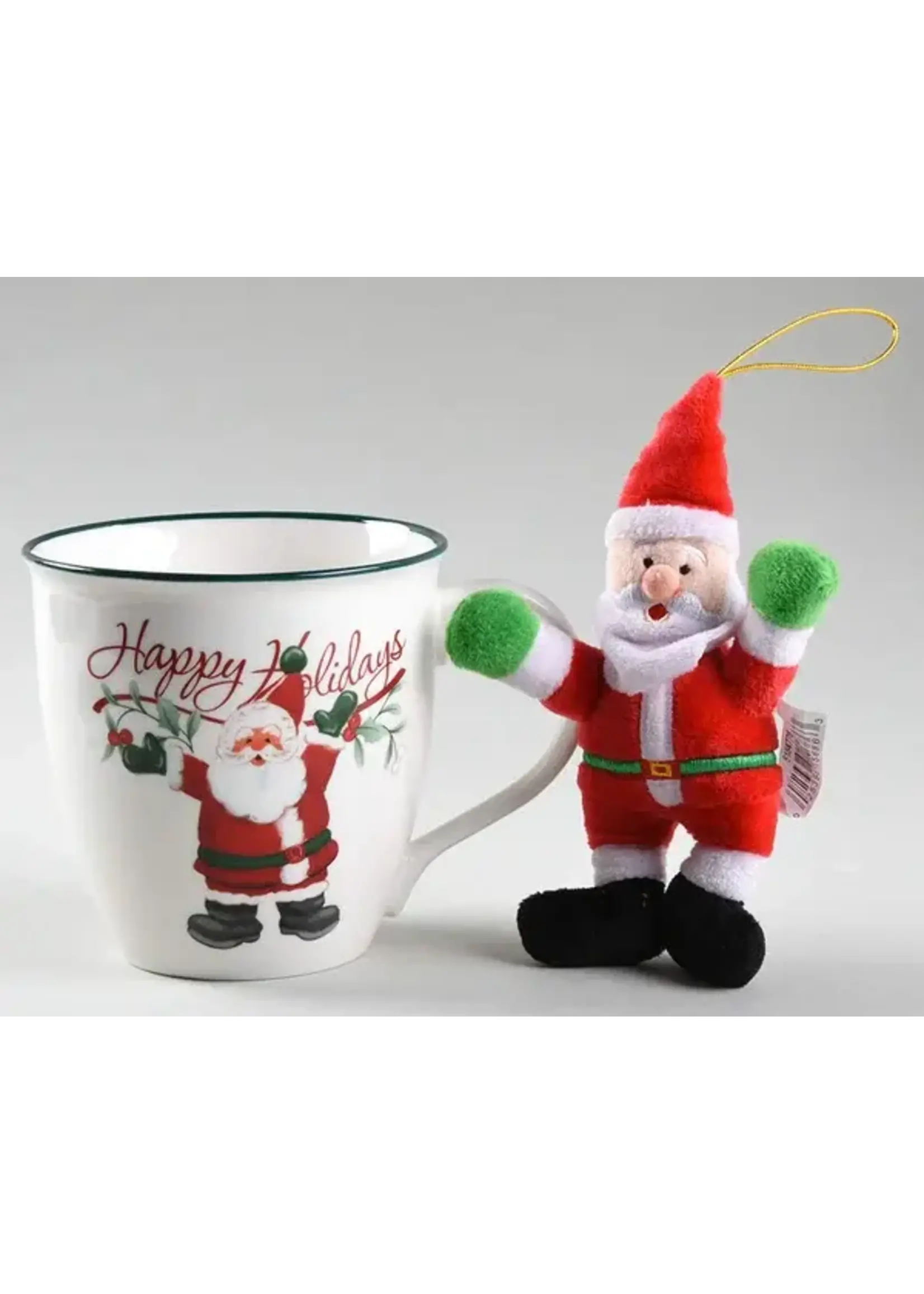 PFALTZGRAFF WINTERBERRY HAPPY HOLIDAYS MUG SANTA NO PLUSH