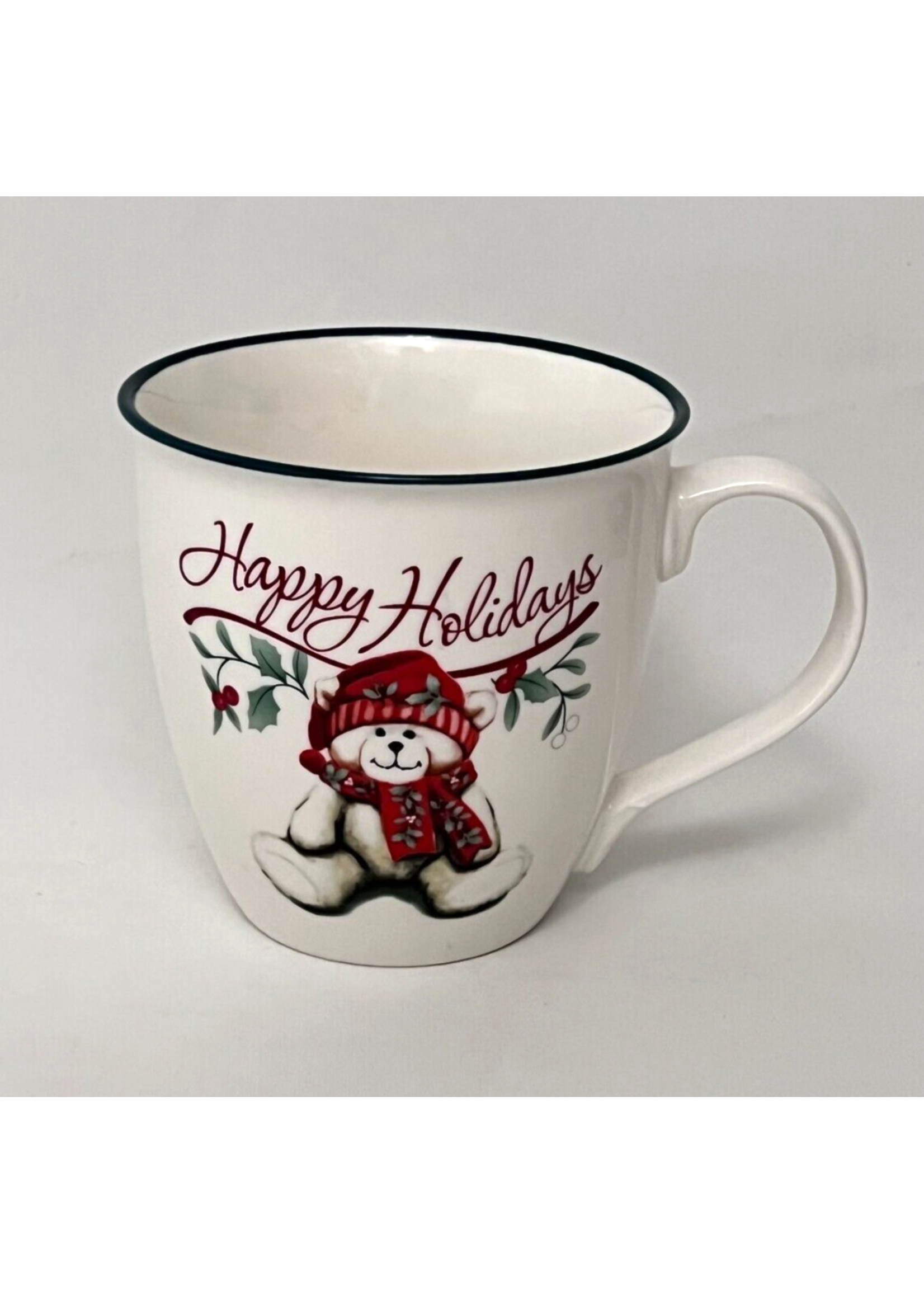 PFALTZGRAFF WINTERBERRY MUG TEDDY BEAR