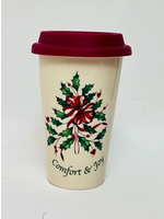 LENOX HOLIDAY COMFORT & JOY 5 3/4" TRAVEL MUG