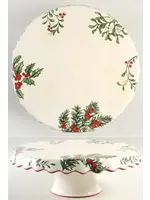 BETTER HOMES AND GARDENS  WINTER FOREST CAKE STAND 12"