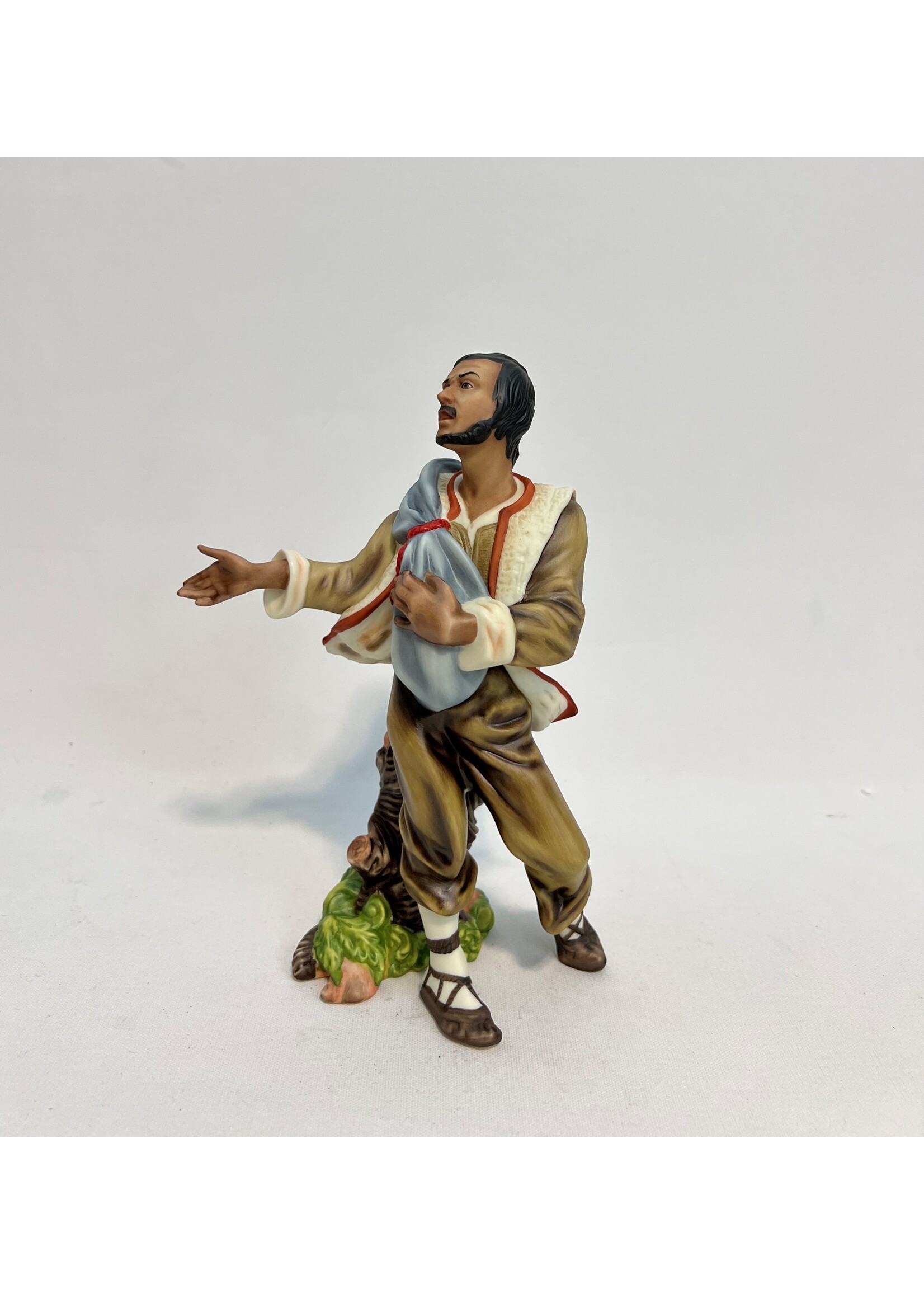 FRANKLIN MINT VATICAN NATIVITY SHEPHERD W/BAG