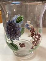 THE WHITE BARN CANDLE CO. HYDRANGEA LILACS GLASS CANDLE HURRICANE VASE