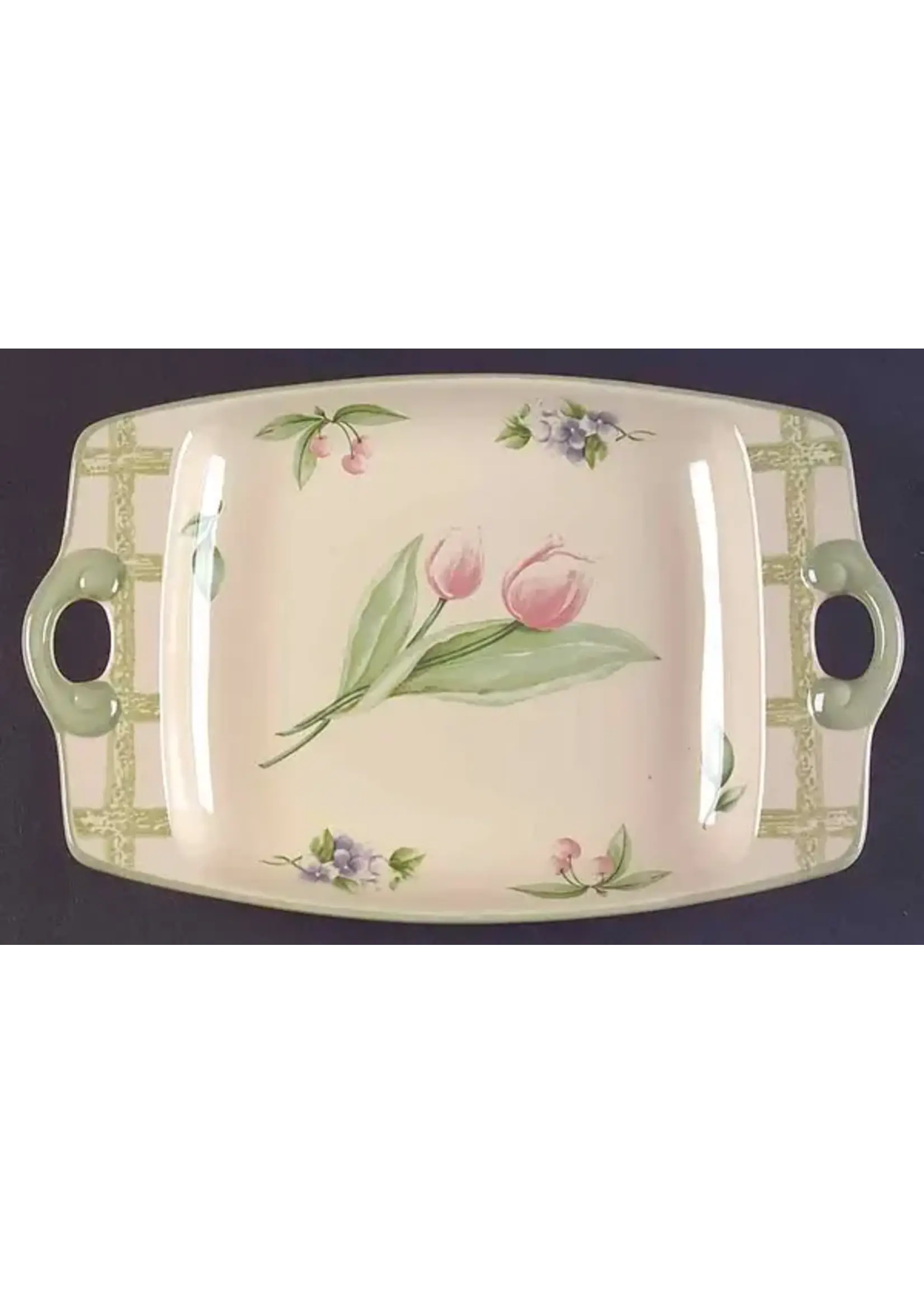 PFALTZGRAFF GARDEN PARTY RECTANGULAR PLATTER 12 1/4"