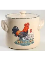 HOME & GARDEN PARTY ROOSTER BEAN POT W/LID