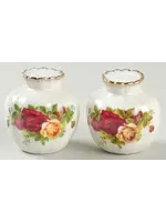 ROYAL ALBERT OLD COUNTRY ROSES SALT & PEPPER INDIVIDUAL 2"