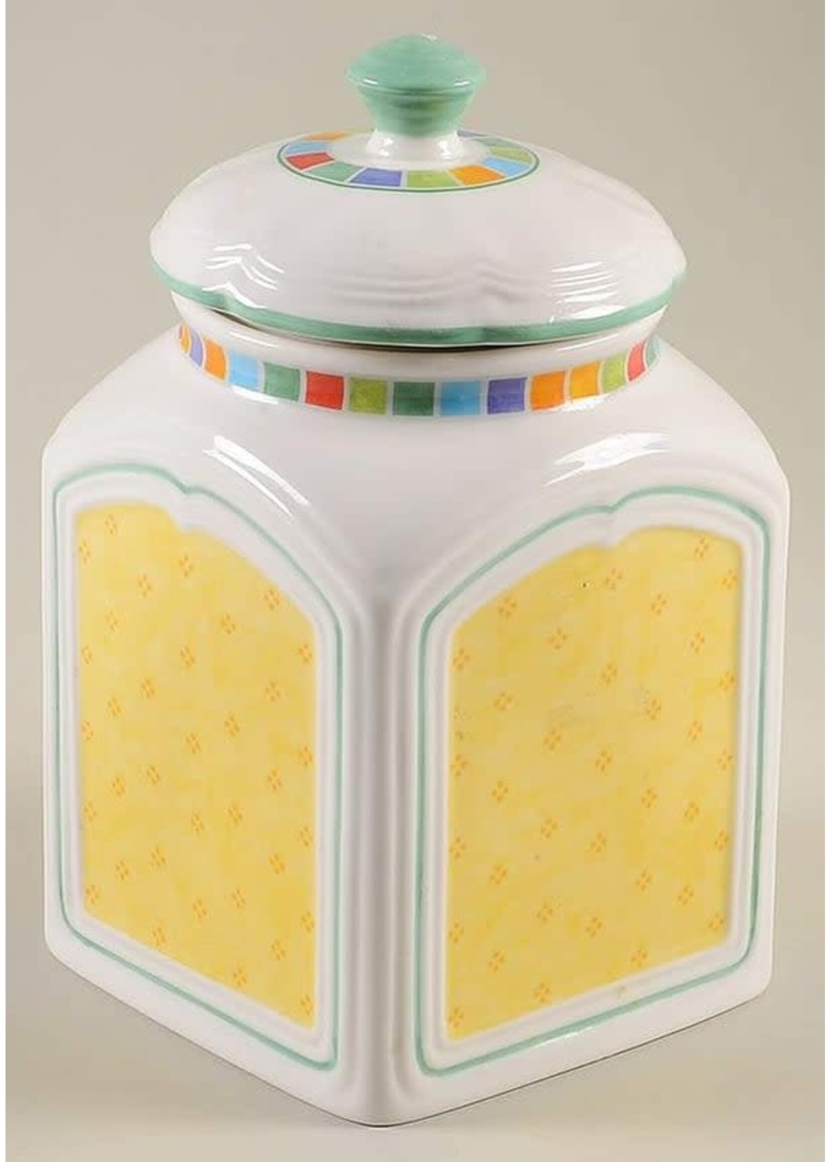 VILLEROY & BOCH VILLROY&BOCH TWIST ALEA LIMONE  MEDIUM CANISTER WITH LID  9 7/8"