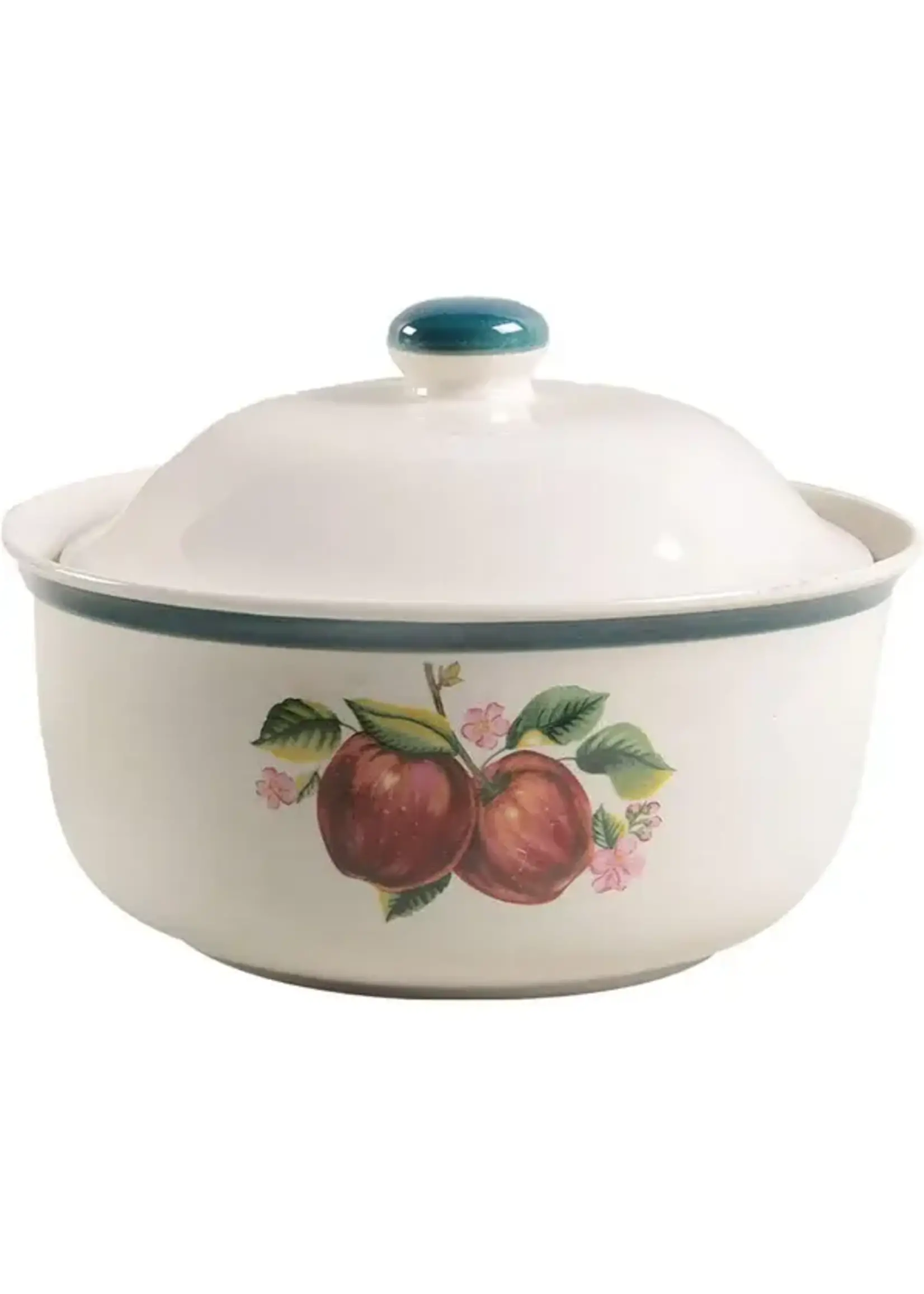 CHINA PEARL APPLES (CASUALS) 2 QT ROUND COVERED CASSEROLE DISH