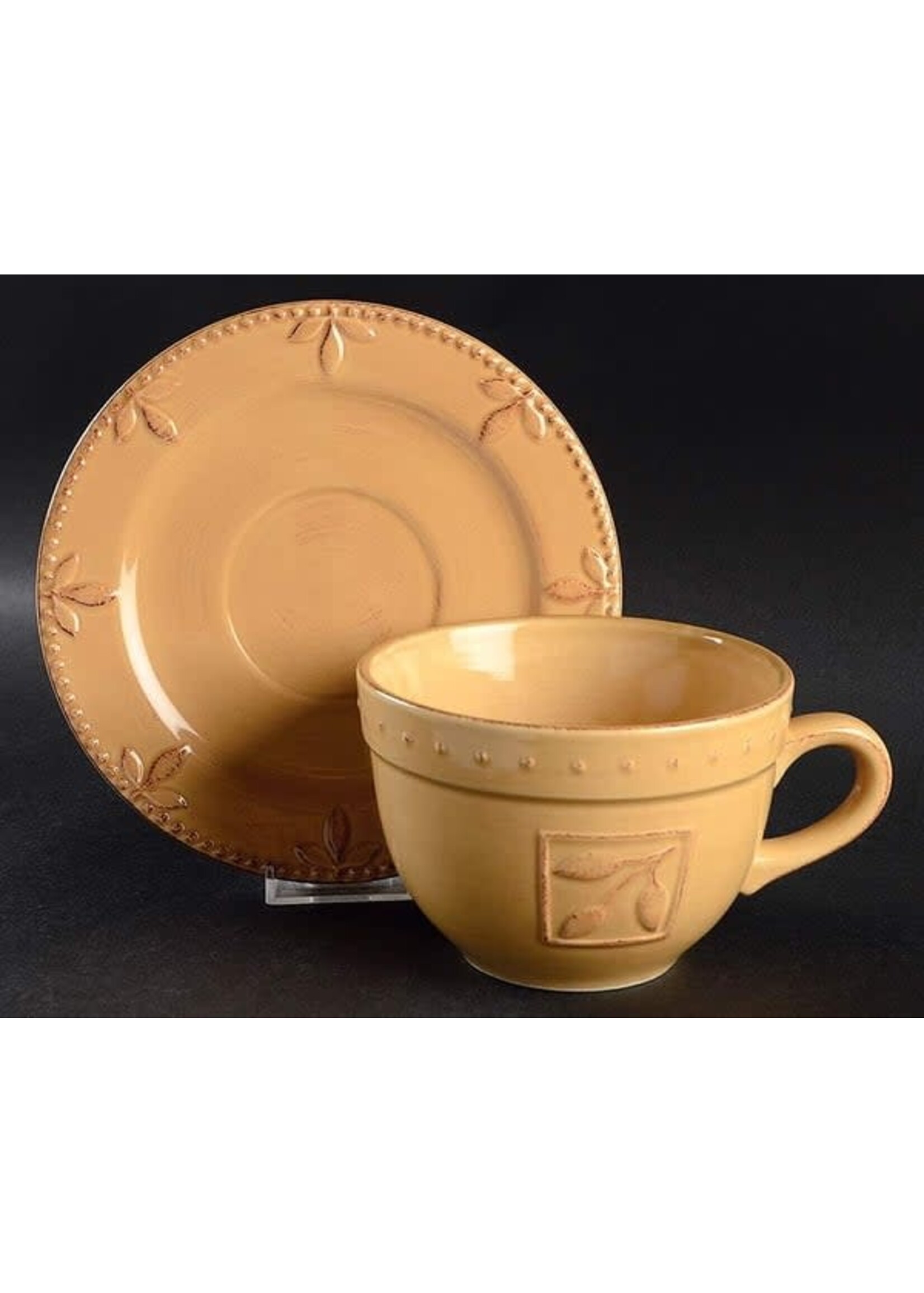 SIGNATURE SORRENTO WHEAT(GOLD) JUMBO CUP AND SAUCER