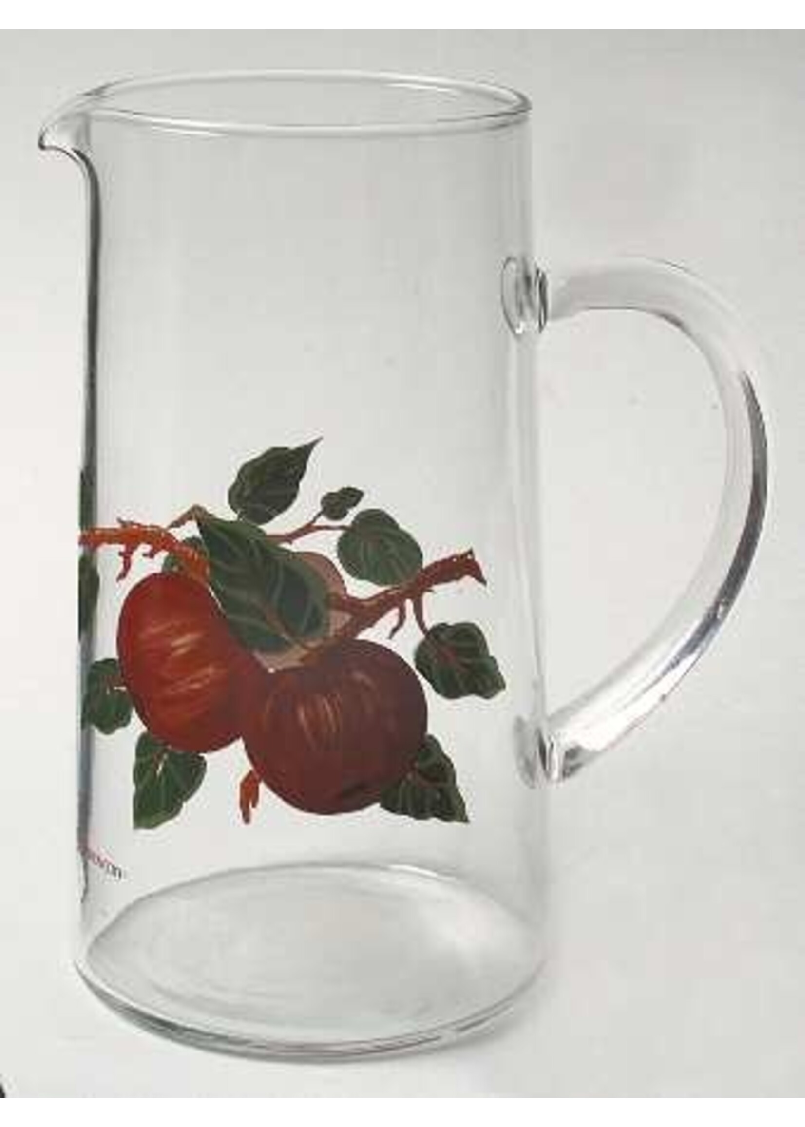 FRANCISCAN APPLE (MADE IN ENGLAND BACKSTAMP) 40 OZ GLASSWARE PITCHER  7 1/4"