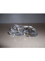 PRINCESS HOUSE LYING DOWN DOG PAPERWEIGHT 24% LEAD CRYSTAL