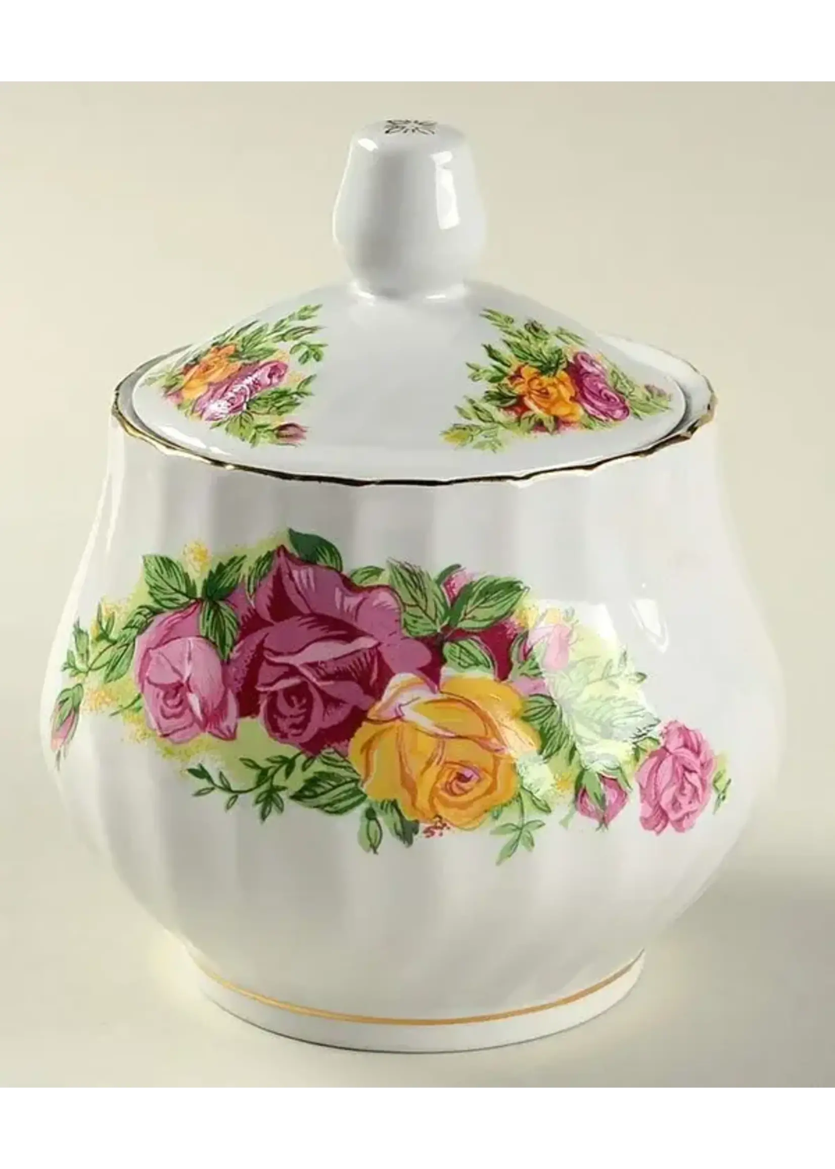 REGENT (CHINA) REGENT ENGLISH ROSE SUGAR BOWL AND LID