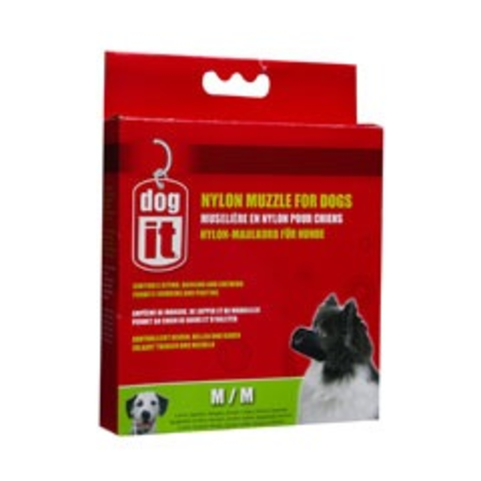 DOG IT Dogit Nylon Dog Muzzle, Black, Medium,14 cm/5.5"