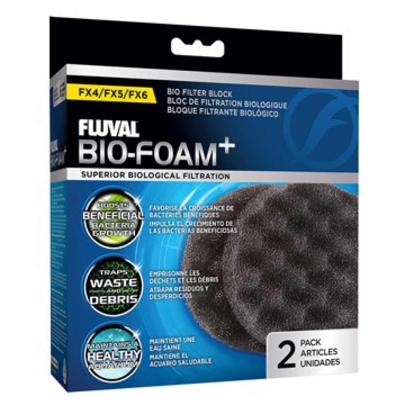 FLUVAL (W) FL FX4/FX5/FX6 Bio-Foam Plus Filter Pads- 2 pack