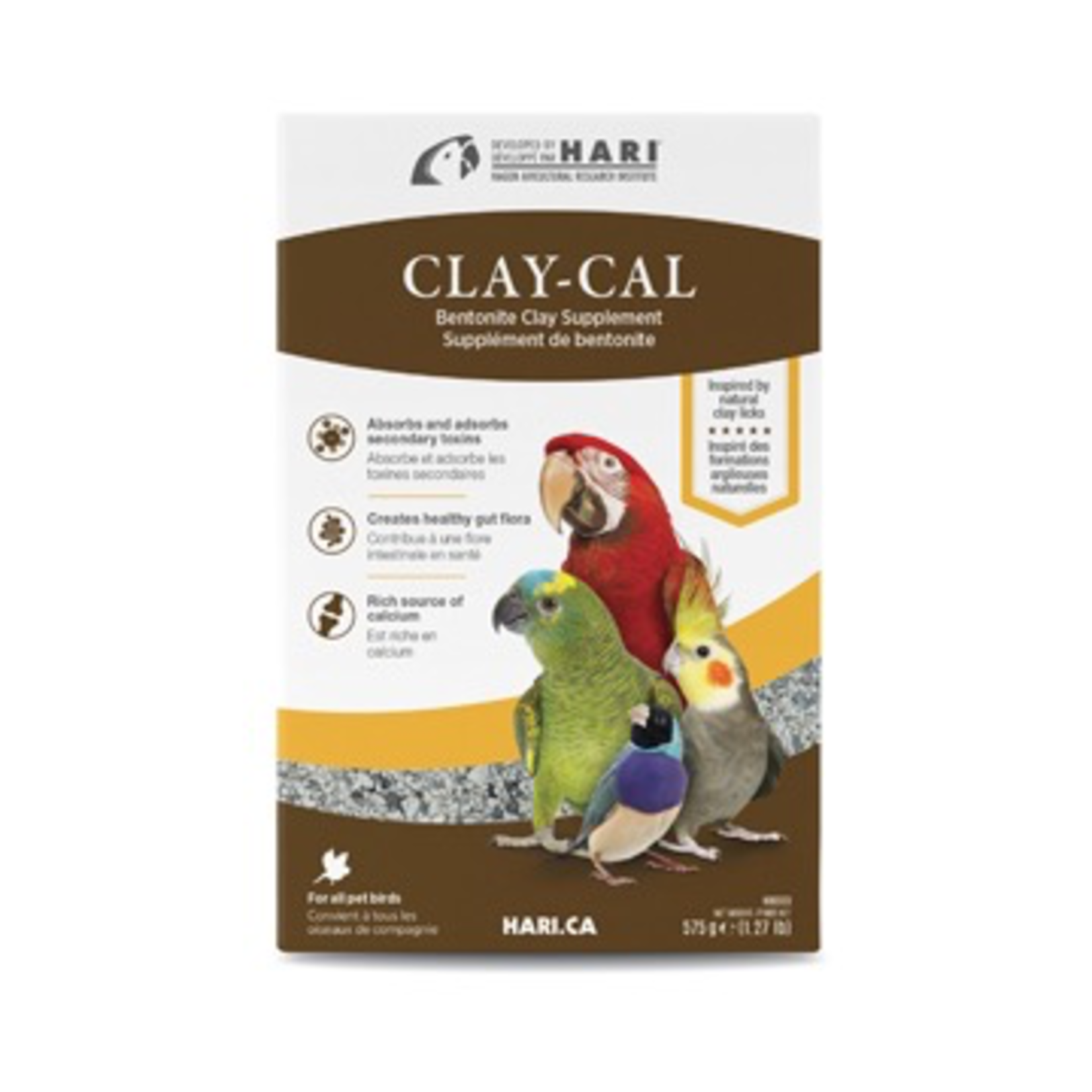 HARI HARI Clay-Cal Bentonite Clay Supplement for Birds - 575 g (1.27 lb)