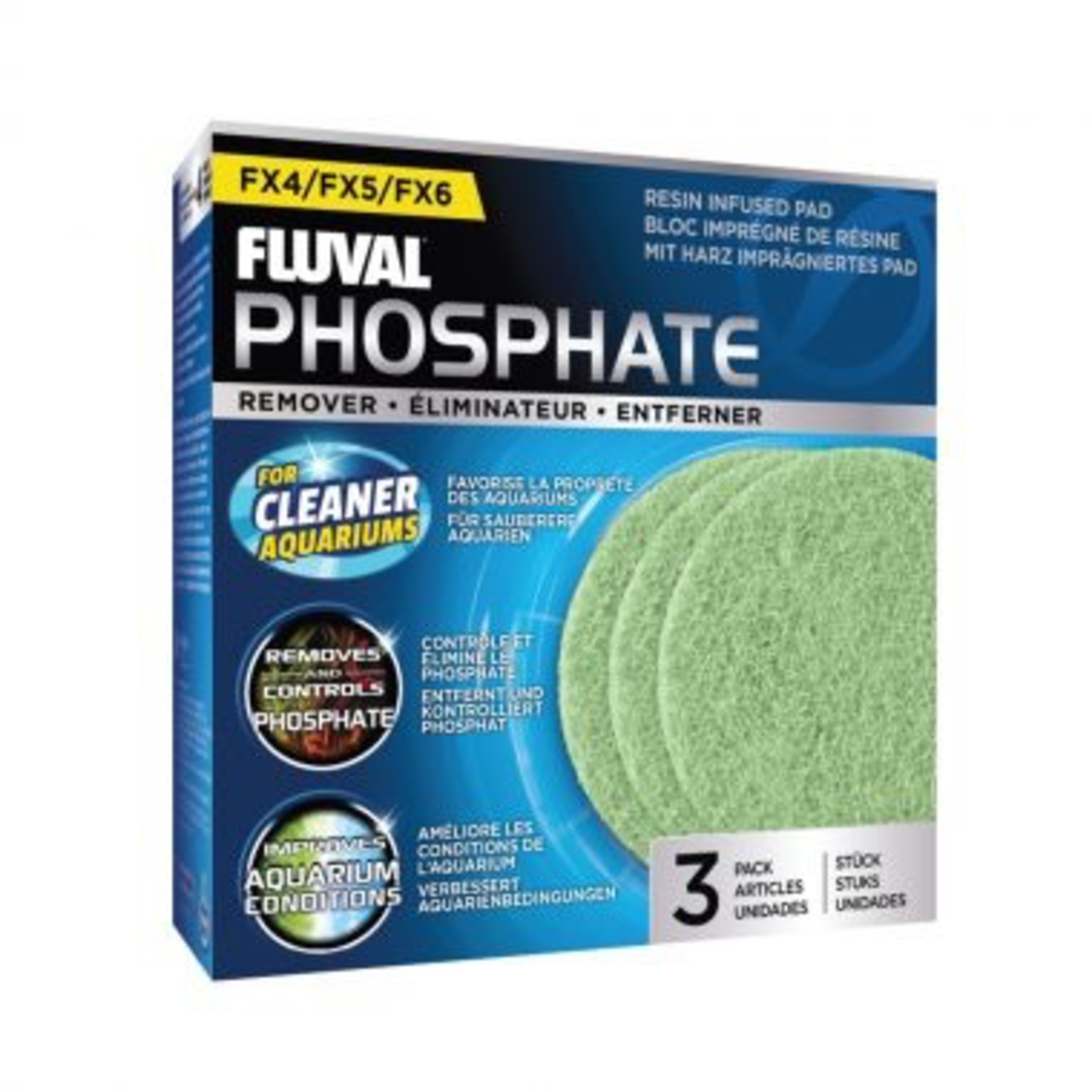 FLUVAL (W) FL FX4/FX5/FX6 Phosphate Remover Pad, 3pcs