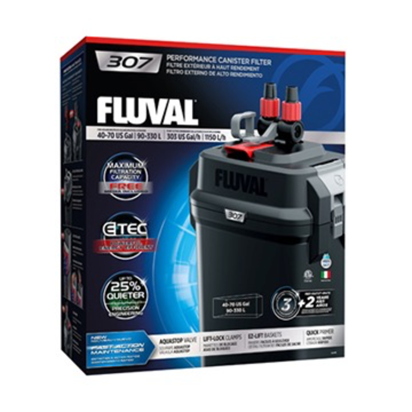FLUVAL Fluval 307 Performance Canister Filter, up to 330 L (70 US gal)