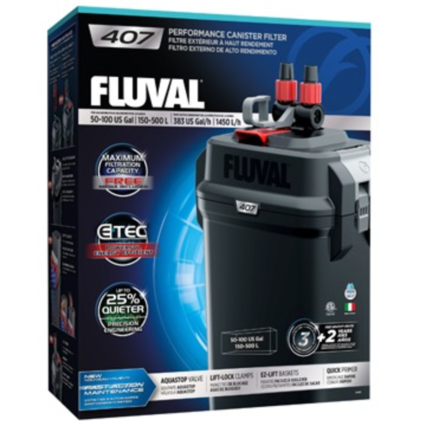 FLUVAL Fluval 407 Performance Canister Filter, up to 500 L (100 US gal)