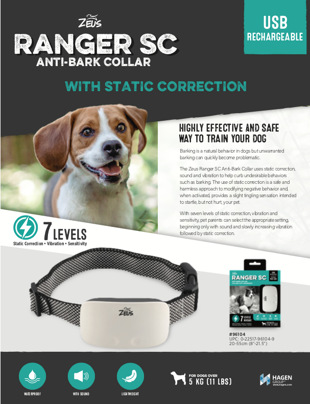 ZEUS Zeus Ranger AntiBark Collar, Static Correction Rick's Pet